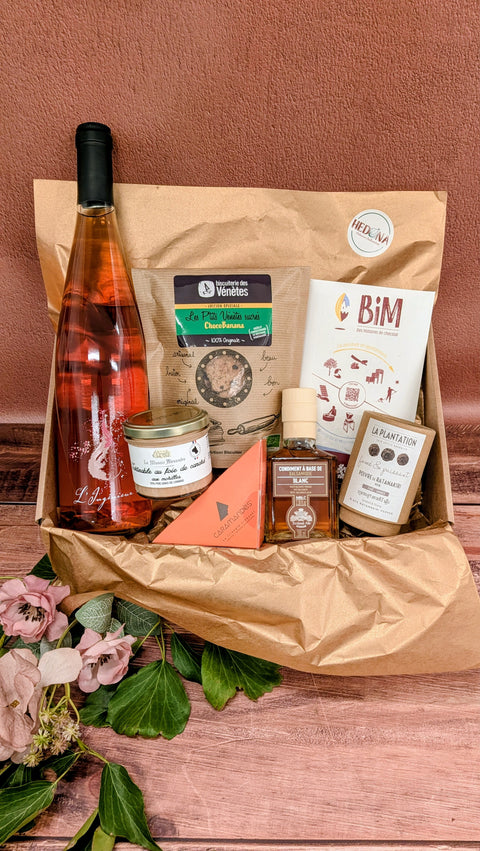 Box gourmande Hedona à Trangé, sélection de produits du terroir et créations artisanales à offrir ou à s’offrir.