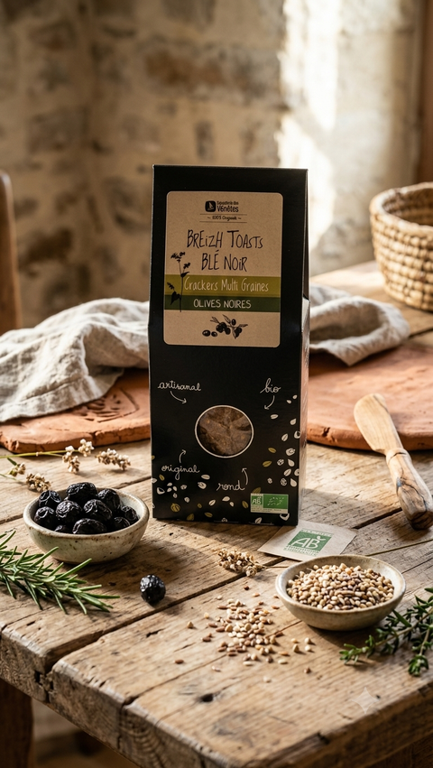 Crackers Multigraines Olives Noires